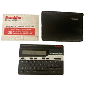 Franklin Desktop Crosswords Puzzle Solver CW-50 Merriam Webster W/ Case